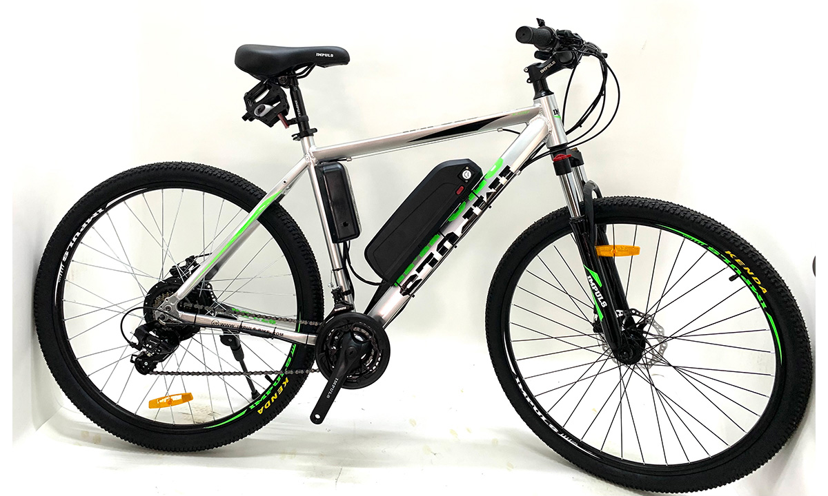 Фотография Электровелосипед X100  29" 500W, 10Ah (2021) 2021 Серо-зеленый